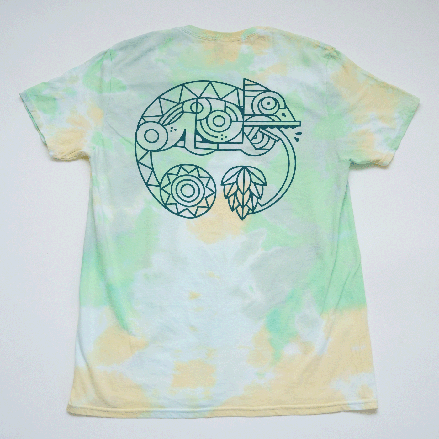 Tie Dye Shirt, Lemon Lime Green, Size Large